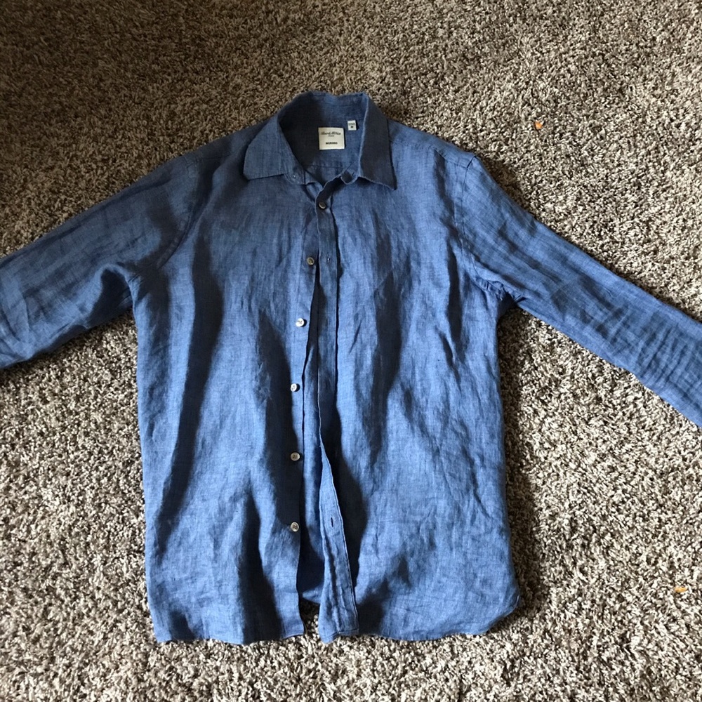 Baird Mcnutt Murano Blue Button up